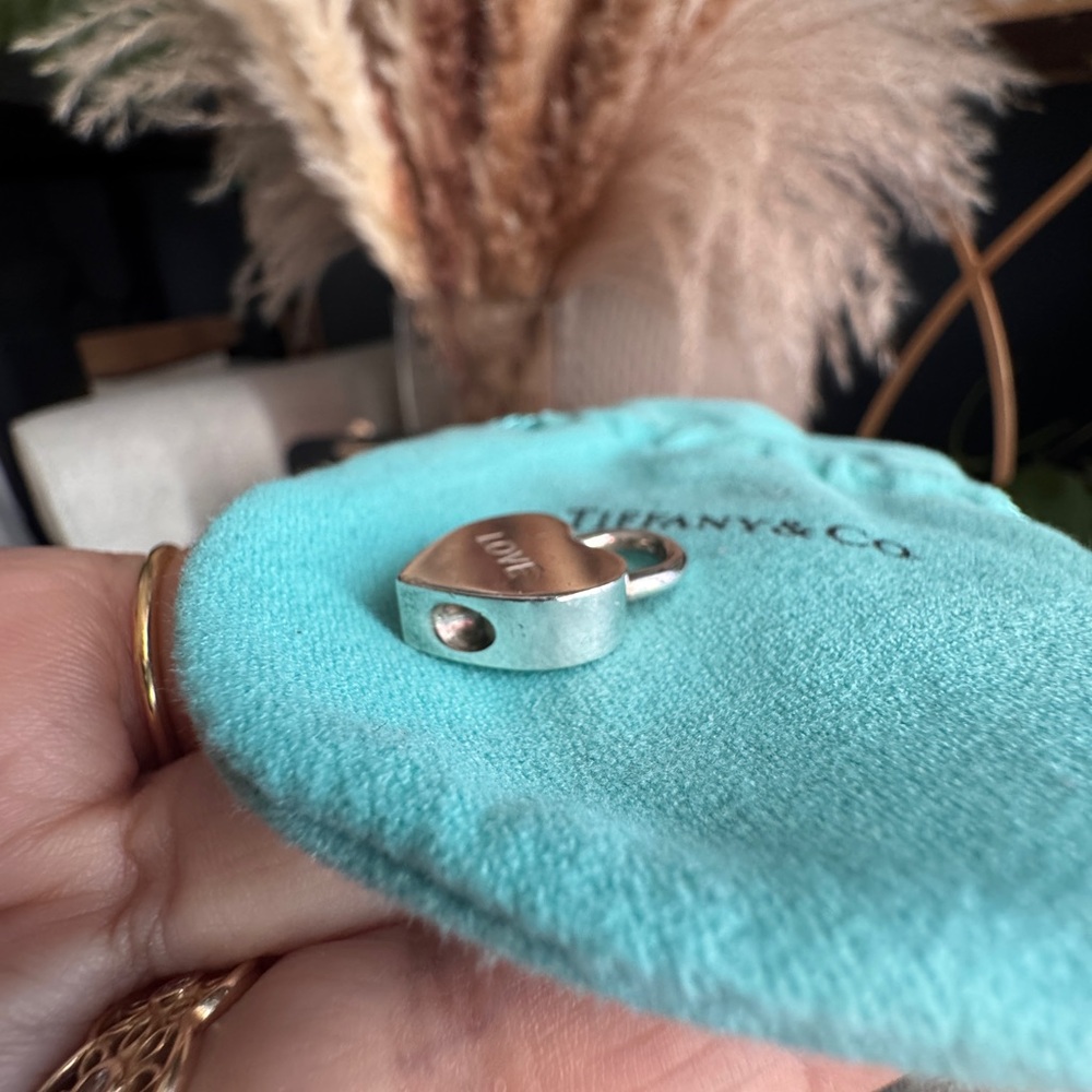 Tiffany & Co. Silver Heart Lock Charm - Picture 5 of 11